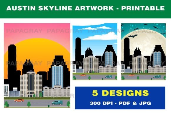 Download Austin Texas Skyline Printable Artwork - Art Collection