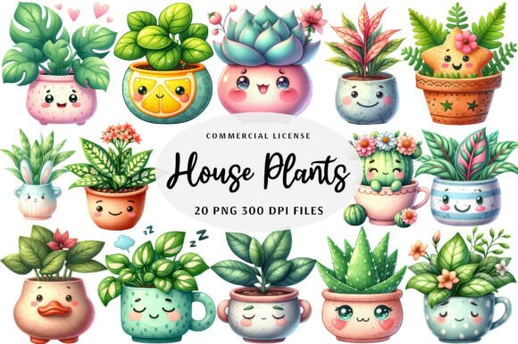 Download Kawaii House Plants Clipart - Art Collection