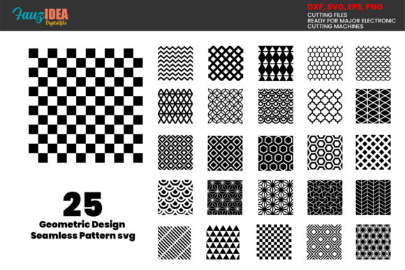 Download 25 Seamless Patterns Geometric SvgBundle - Seamless Collection