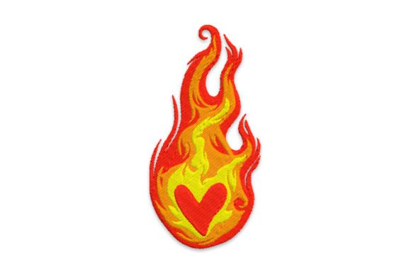Download Red Heart in Fire - Art Collection